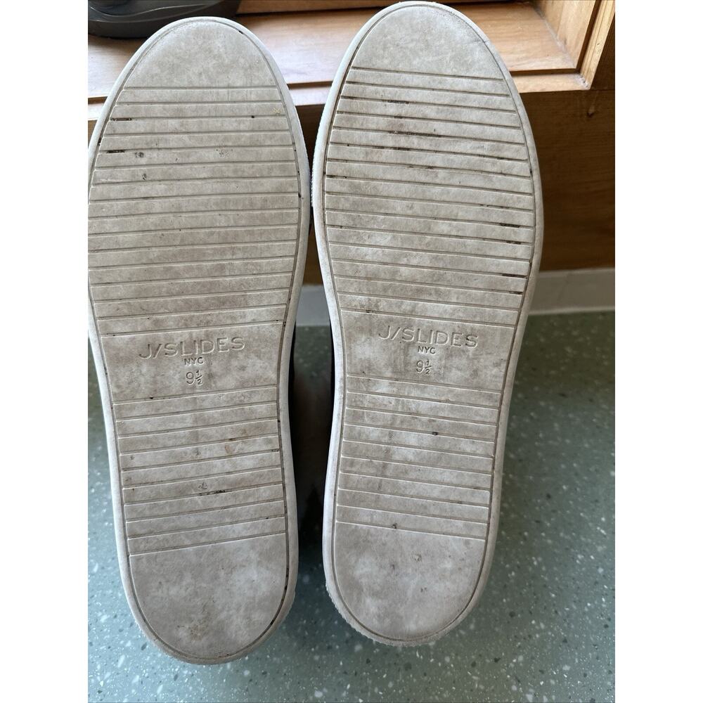 J/Slides NYC Mellia Platform Suede Lace Up Faux Fur Sneaker Shoes Gray 9.5 - Picture 8 of 10